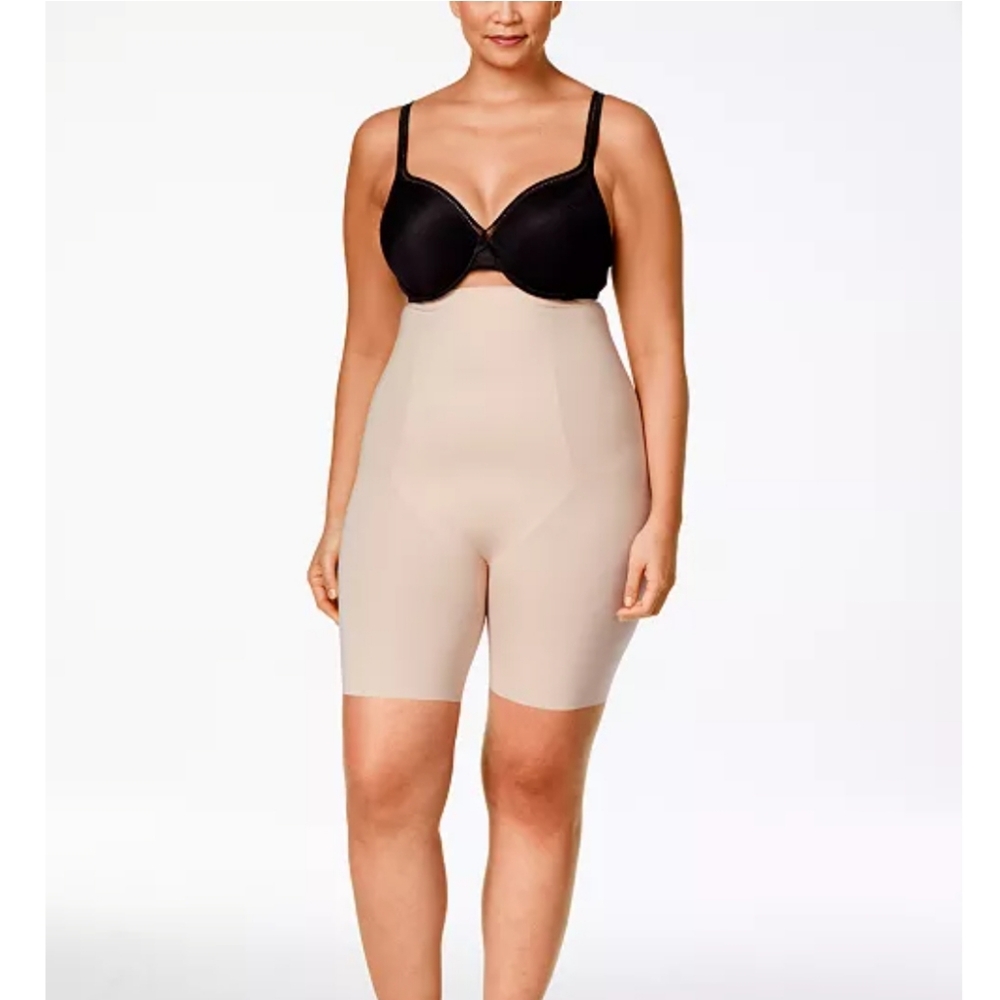 Spanx Thinstincts Nude High Waisted Mid Thigh Shorts #10006P Plus Size 2X